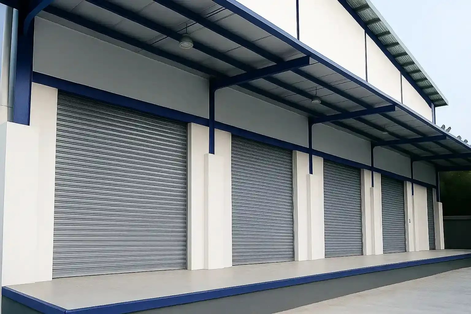Rolling door industri Sumadoor terpasang di gudang